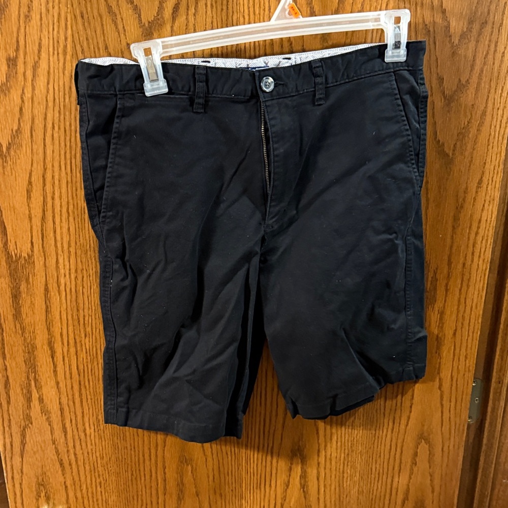 George Men's Black Flat Front Shorts